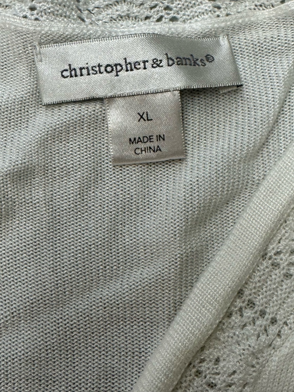 Christopher & Banks Women’s off white Knit Shrug Sweater size X-Large - Picture 2 of 7
